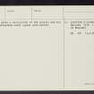 Battle Of Bannockburn, NS89SW, Ordnance Survey index card, Recto