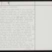 Rousay, Westside, The Wirk, ND33SE 17.1, Ordnance Survey index card page 2, Verso