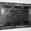 Interior.
Detail of memorial plaque to Wood family.