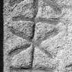 Detail of mason's mark.