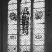 Interior.
View of SW stained glass window.