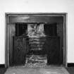 Interior, 2nd. floor, east room, detail of fireplace