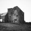 View of tower and attached building.