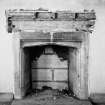 Interior.
E block, third floor, S room, detail of fireplace.