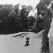 View of formal terraced garden.