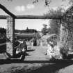 View through pergola from SE