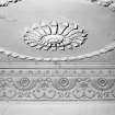 Interior detail of West tower staircase plaster ceiling