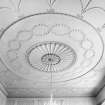 Paxton House, interior.  Principal floor.   Dining-room, view of ceiling from West.