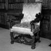 Library, interior, detail of chair.