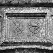 Detail of stable court arch, coat of arms