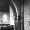 Legerwood Church. Detail of N respond of chancel arch.