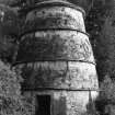 View beehive shaped dovecot from W showing entrance