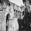 Interior.
View of crossing, north aisle ;
 enlarged view of site of night stair