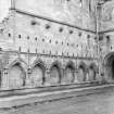 View from NW of cloister arcade.