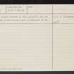 Stirling, Braehead, NS89SW 7, Ordnance Survey index card page 2, Recto