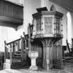 Interior.
View of pulpit.