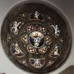 Interior.
View of rose window.