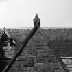 Detail of fleur de lys shaped finial.