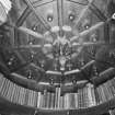 Interior. 1st fl library. View of ceiling