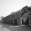 View of cart sheds from W