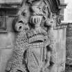 Minto House
View of carved armorial panel in re-entrant angle