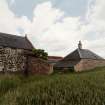 View from SW of granary and bothy.