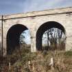 Detail of the Roxburgh Railway Viaduct arches at E end from S.