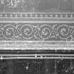 Interior.
Detail of stenciled wall decoration.