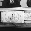 Interior.
Ground floor, dining room, detail of frieze on fireplace surround.