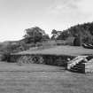 View of garden terraces and 'doocot'