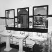 Interior.
Ladies' toilet, view from E showing original wash hand basins.