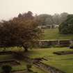 View of formal gardens.