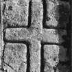 Detail of incised cross fragment.