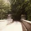 Traquair House, garden
View of 1880 bridge over the Quair