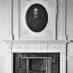 Interior.
Dining room, view of chimneypiece with overmantel portrait of the 5th Duke of Hamilton.