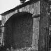 Detail of recess on flanking wall.