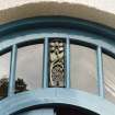 Detail of fanlight over sitting room French doors.