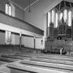 Interior.
View from W looking towards the pulpit and organ.