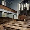 Interior. 
View from W looking towards the pulpit and organ.