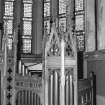 Interior.
Detail of organ pipes in Gothic style case.