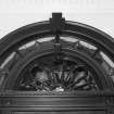 Interior.
Detail of fan light above front door.