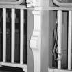 Interior.
Detail of ornamental baluster on swimming pool balcony.