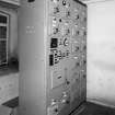 Alloa, Whins Road, Brewery, Barns Block, ground floor, interior
View of original 1950s control panel for malt handling and mixing process. This was superceeded by electronic controls installed in 1980s