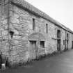 View of threshing barn from W.