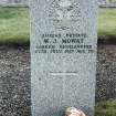 Scanned photograph of Commonwealth War Grave, PTE. W.H. Mowat, Latheron Old Parish Church