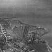 Aerial view of Bo'ness docks and part of Bo'ness town.