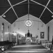 Interior. View from S looking to pulpit, communion table and organ