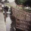 General view of locks on Carmuirs to Dalderse section of Forth & Clyde Canal.