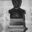 Interior. 2nd. floor, exhibition room, detail of bust of Thomas Carlyle