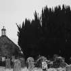 General view from NW with gravestones.